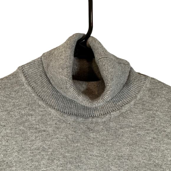 Mango Gray Turtle Neck Long Sleeve Knit Pullover Soft Cozy Sweater Women Sz XS - Picture 6 of 7